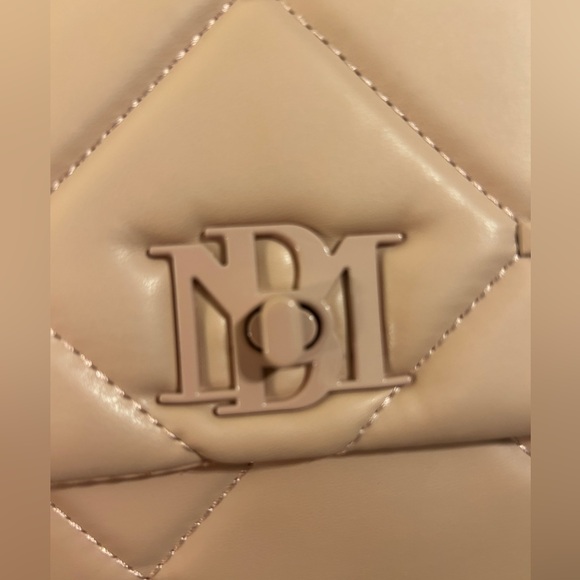 Blush pink quilted Badgley Mischka small studded bag - Picture 2 of 5